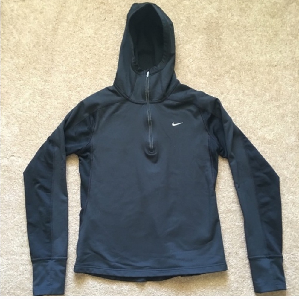 Nike Hooded Training Running Half Zip Long Sleeve